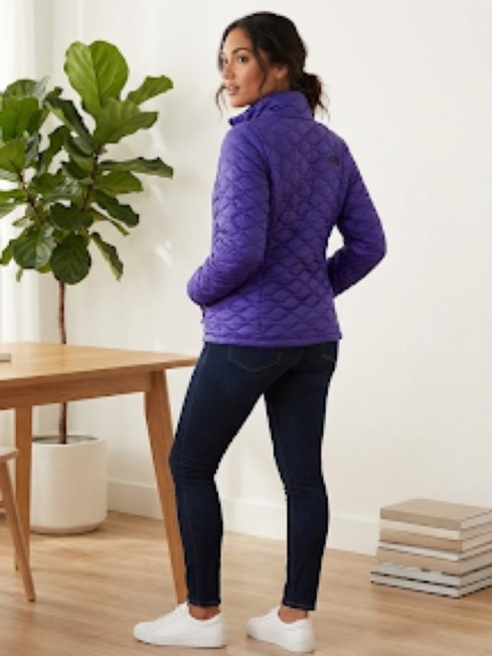 The North Face ThermoBall Jacket Women’s XS Purple Quilted Packable Coat